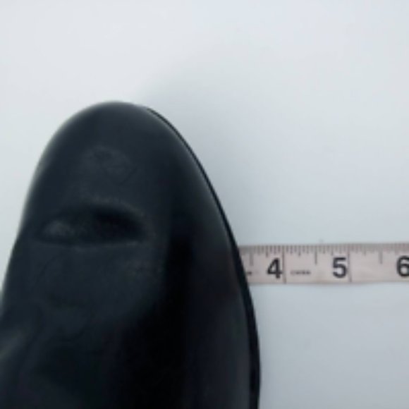 Lane Bryant Womens Boots Black Block Heels Knee High Side Zip Almond Toe 9WW - Picture 7 of 11